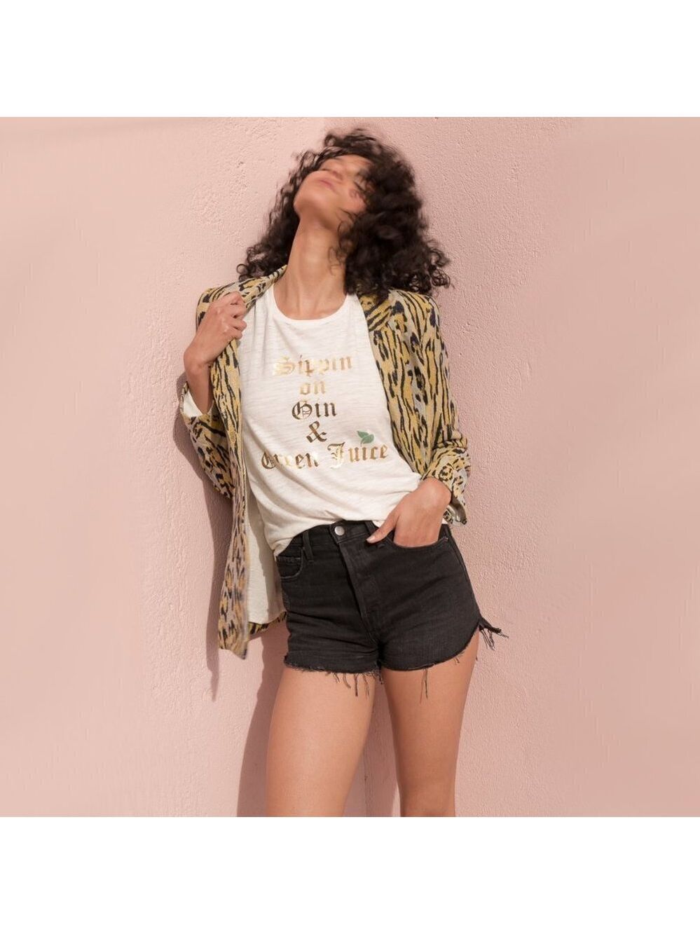 NWT Le Superbe “Gin & Juice” print muscle tank top